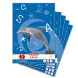 Herlitz Werkblok A4, Lineatuur 02 (gelinieerd), FSC Mix, 5-pack