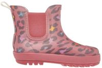 Playshoes Kinderrubberlaarzen, Regenlaarzen, Halfhoge schacht, Leo Print, Rosa, Maat 21