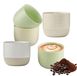 Set van 4 Dikke Keramische Expresso Kopjes van 150 ml
