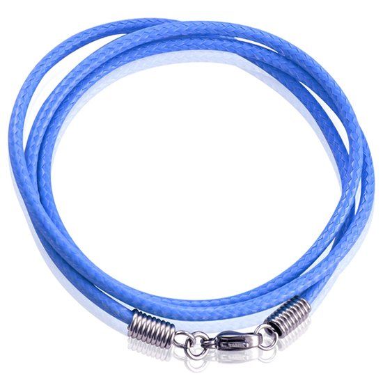 LGT JWLS LGT Jewels waxkoord ketting Blauw - 2.5mm - 55cm