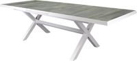 AVH-Collectie New Delhi uitschuifbare dining tuintafel wit