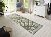 Hanse Home Moderne Loper ruiten Ethno - groen 80x300 cm