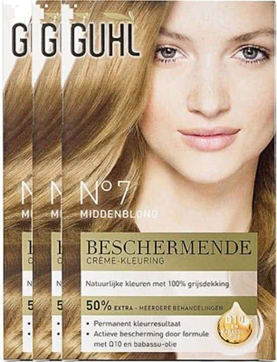 GUHL Haarverf Beschermende Creme-kleuring 7 Middenblond Voordeelverpakking