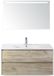BES LED Dante Badmeubelset 100 cm - Craft Oak - Keramische Wastafel Wit Enjoy met Sence Spiegel