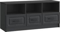 vidaXL TV-kast met lade Zwart 102 x 34,5 x 47 cm Bewerkt hout