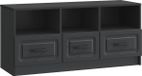 vidaXL TV-kast met lade Zwart 102 x 34,5 x 47 cm Bewerkt hout