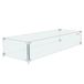 VEVOR Fire Pit windscherm, 98 x 10,5 x 6 inch glazen windscherm, rechthoekig glazen schild, 0,8 cm dikke vuurtafel, helder gehard glas vlambescherming, stabiele voeten boomkuilbeschermer voor propaan