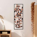 Handgemaakte decoratieve metalen muuraccessoire, 32 x 90 cm, 100% metaal (1,5 mm), uniek handgeschilderd ontwerp, perfect voor huisdecoratie en persoonlijke touch
