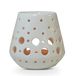 Zen'Arôme Parfumbrander, fondant, geurwas, diffuser voor olie en geurstoffen, kaarsenhouder, windlicht, aromatherapie van keramiek met lichtprojectie, hoogte 9 cm, wit