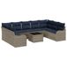 vidaXL Ensemble de canapé de jardin 10 pc Gris polyrotin