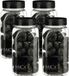 Mica Decorations decoratie stenen - 4x - groot - 650ml - antraciet mix