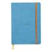 RHODIA 117457C - Soepel Notitieboek Turkoois - A5 14,8 x 21 cm - Dot Stippen - 160 pagina's - Clairefontaine Ivoor Papier 90 g/m² - Leeslint, Elastieksluiting - Imitatieleer - Collectie Rhodiarama