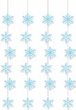 Merkloos / Sans marque Sneeuwvlokken decoratie slinger 108 cm - 4x stuks - Feestslinger van brandvertragend papier - Winter thema feestversiering
