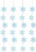 Merkloos / Sans marque Sneeuwvlokken decoratie slinger 108 cm - 4x stuks - Feestslinger van brandvertragend papier - Winter thema feestversiering