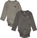 Hummel Hmlmini 2-Pack Body L/S Unisex Kinderen Katoen Lange Mouw Ronde Hals Regular Fit DARK GULL GRAY/VINTAGE KHAKI Maat 68