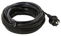 as - Schwabe EIS-Stop-Heizkabel, 8 m Frostschutz-Heizkabel inkl. Thermostat, 230V, 50/60 Hz Heizleitung mit Schutzkontaktstecker, 15 W/m Wärmekabel ­gegen Frost, IP44, Schwarz, 67011