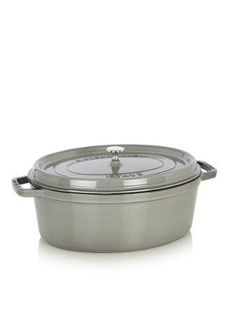 Staub cocotte - ovaal - 37 cm - grafietgrijs