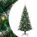 vidaXL - Kunststof - Voorverlichte - Kerstboom - Groen - 150 - cm - PVC - en - Metalen