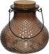 Decoris Wespenvanger/wespenval met hengsel - glas - donkerbruin - D14 x H13 cm