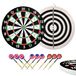 Dartbord - Dubbelzijdig - 43 cm - 2 cm dik - Compressiepapier - 9 darts