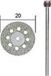 Proxxon Micromot 28 844 Doorslijpschijf diamantbezet Ø20 mm met koelgaten