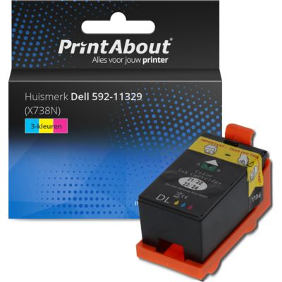 PrintAbout Huismerk Dell 592-11329 (X738N) Inktcartridge 3-kleuren