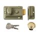 Yale Locks 77ENBPB nachtslot geëmailleerd nikkel brons 60 mm doornmaat messing plaat