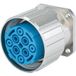 Hummel M40 Connecteur d'appareil droit avec écrou moleté femelle, raccord à sertir, nombre de pôles 3+4+PE, montage avant - 1 pièce