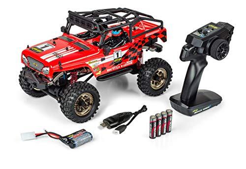 Carson 1:12 Mountain Warr.Sport 2.0 100% RTR rood, afstandsbediening auto, RC voertuig, incl. batterijen en afstandsbediening, offroad-buggy, 500404197