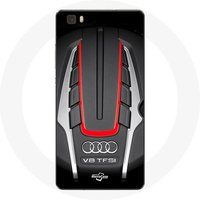 Audi Etui voor Huawei P8 S8 Logo Rood Maniacase