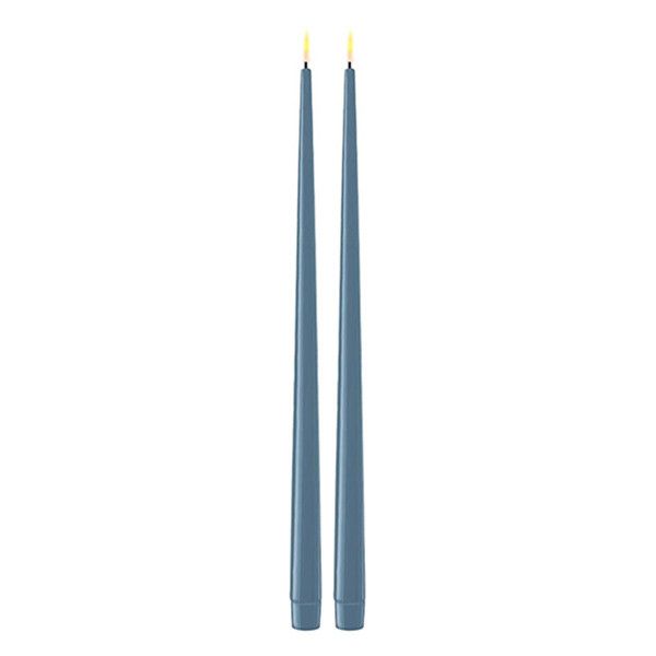 LED Dinerkaars - 38 cm - Ice Blue - 3D Vlam - Shiny - 2 stuks