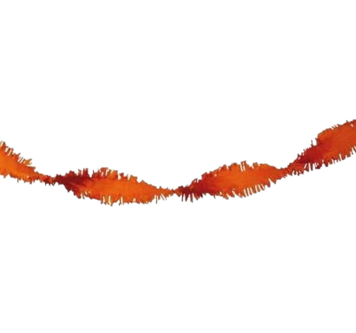 Folat Oranje Crepe Papier Slinger 6 meter