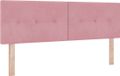vidaXL Hoofdbord rose velours 160 cm