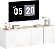 Homcom TV-meubel - Spaanplaat - 135x38x45cm - Wit
