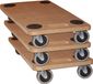 BigDean, 3 pièces roulettes de meubles, roulettes de transport, capacité de charge 250 kg, chariot de transport, MDF