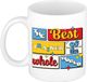 Bellatio Decorations Cadeau koffie/thee mok - de beste trainer/coach - van de wereld - wit - 300 ml - keramiek