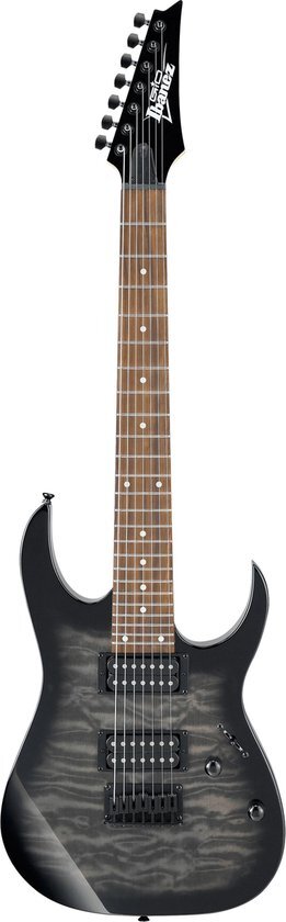Elektrische gitaar Ibanez GRG7221QA-TKS Transparant Black Sunburst 7-string