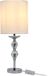 Merkloos Relaxdays Tafellamp - E27 - Ø18,5 cm - Slaapkamer - Wit-Zilver