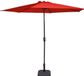 Outdoor Living Parasol Gemini Rood - 3 meter - Rond - Aluminium - Polyester - UV-bescherming - 53021