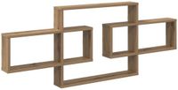 vidaXL Wandplank Artisanaal eiken 130 x 10 x 50 cm Bewerkt hout