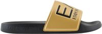 Emporio Armani Logo Badslippers Heren Goud/Zwart