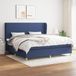 Maison Exclusive - Boxspringbed met matras, blauw, 200x200 cm, textiel