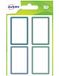Avery Schooletiketten, zelfklevend, blauw en groen, 36 x 56 mm, zak van 24 stuks