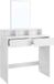CaliCosy Table de toilette blanc Panneau de particules 80 x 40 x 140 cm