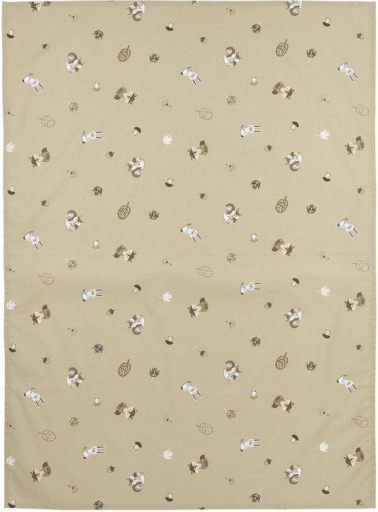 Meyco Baby Forest Animals Wieglaken - Sand - 75x100cm - 0.3 TOG