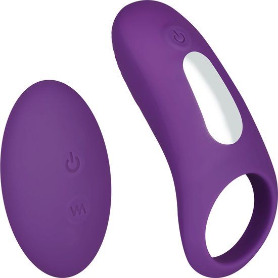 EIS Vibrerende Cockring met Afstandsbediening (Paars/Zilver)