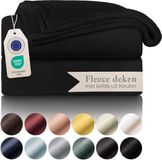 Blumtal - Fleece Deken - Super Zacht Fleece Plaid 130x150 cm - Zwart