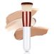GlasFlength Vloeibare foundationkwast, contouring, grote professionele make-upkwast, kabuki, perfect voor het mengen van vloeibare crème, poeder of cosmetica, voor vrouwen (wit)