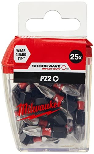 Milwaukee 4932472041 PZ2 25 Stuk Schokgolf Schroevendraaier Bits 25mm