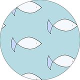 Bonateks Ronde digitaal bedrukte muismat, antislip onderkant, voor kantoor en thuis, diameter: 22 cm